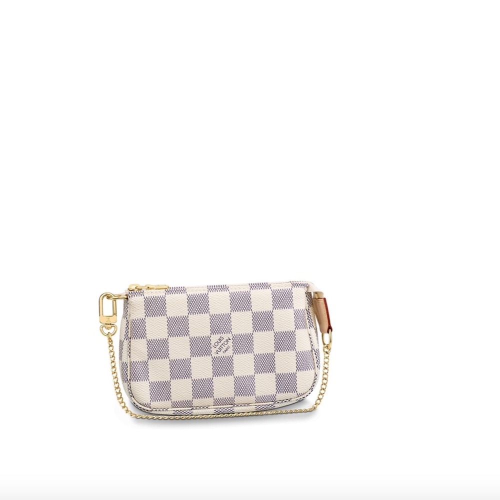 Authentic Louis Vuitton Damier Azur Mini Pochette